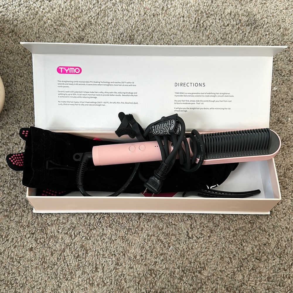 Tymo ring hair straightening comb